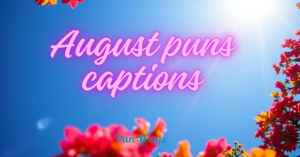 August Puns Captions