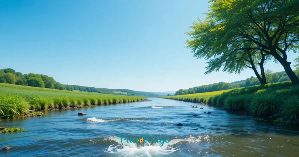 River Puns Captions