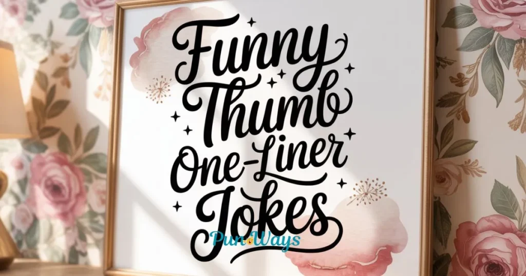 Funny Thumb One Liner Jokes